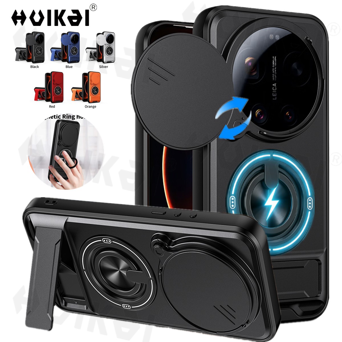 Photography Kit Pro Xiaomi 17 Ultra - Xiaomi 17 Ultra、Redmi Note 15 Pro+用ケース、マグネット式スタンド、スライドカメラプロテクター、耐衝撃アーマー、ハードキックスタンド付きスマホカバー