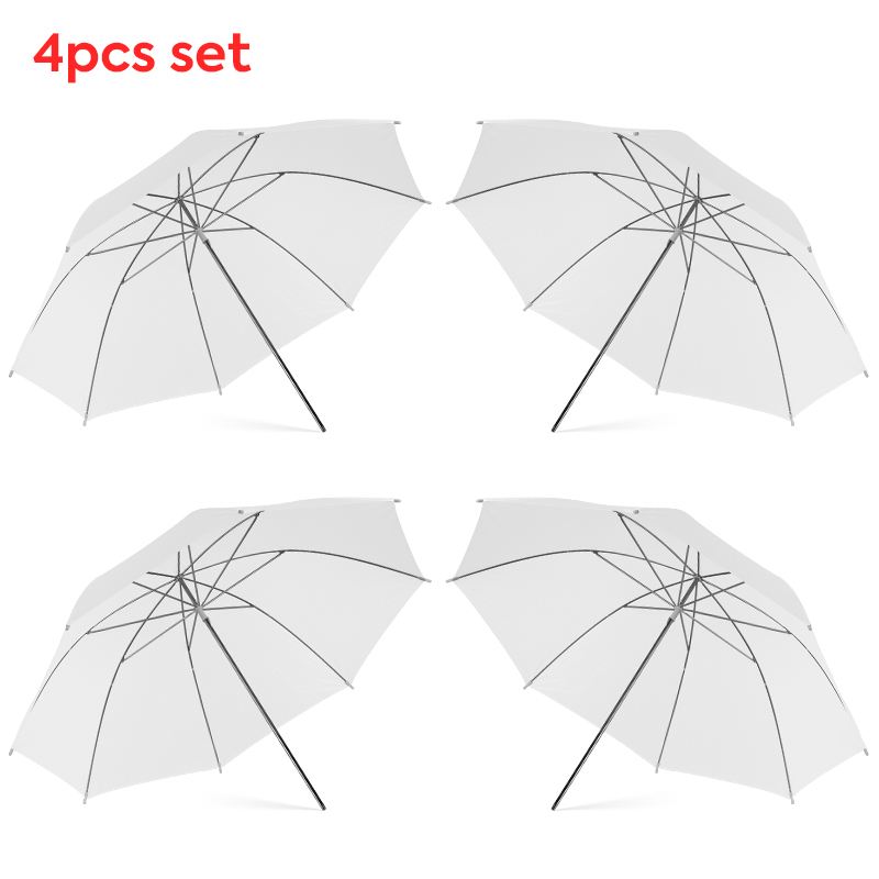 Photography Umbrella - 76 * 80cm X4 透明ホワイトライトディフューザーアンブレラスタジオソフトアンブレラセット（写真スタジオ、ビデオ撮影用）