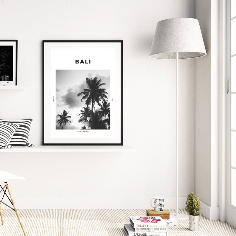 バラのトラベルプリント黒白の写真ポスター壁アート座標cang - Photography Bali のレビューと価格