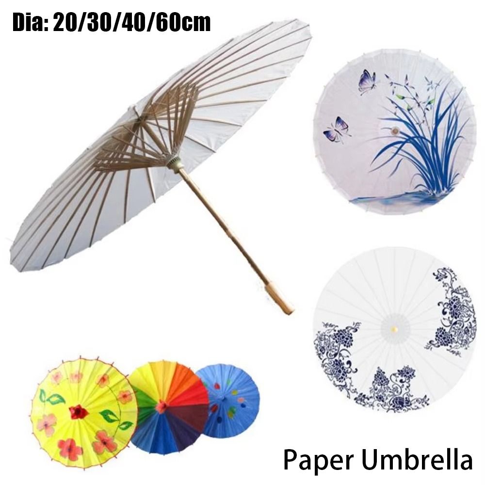 1個入り 直径20/30/40/60cm 紙傘 伝統的な白い - Photography Umbrella のレビューと価格