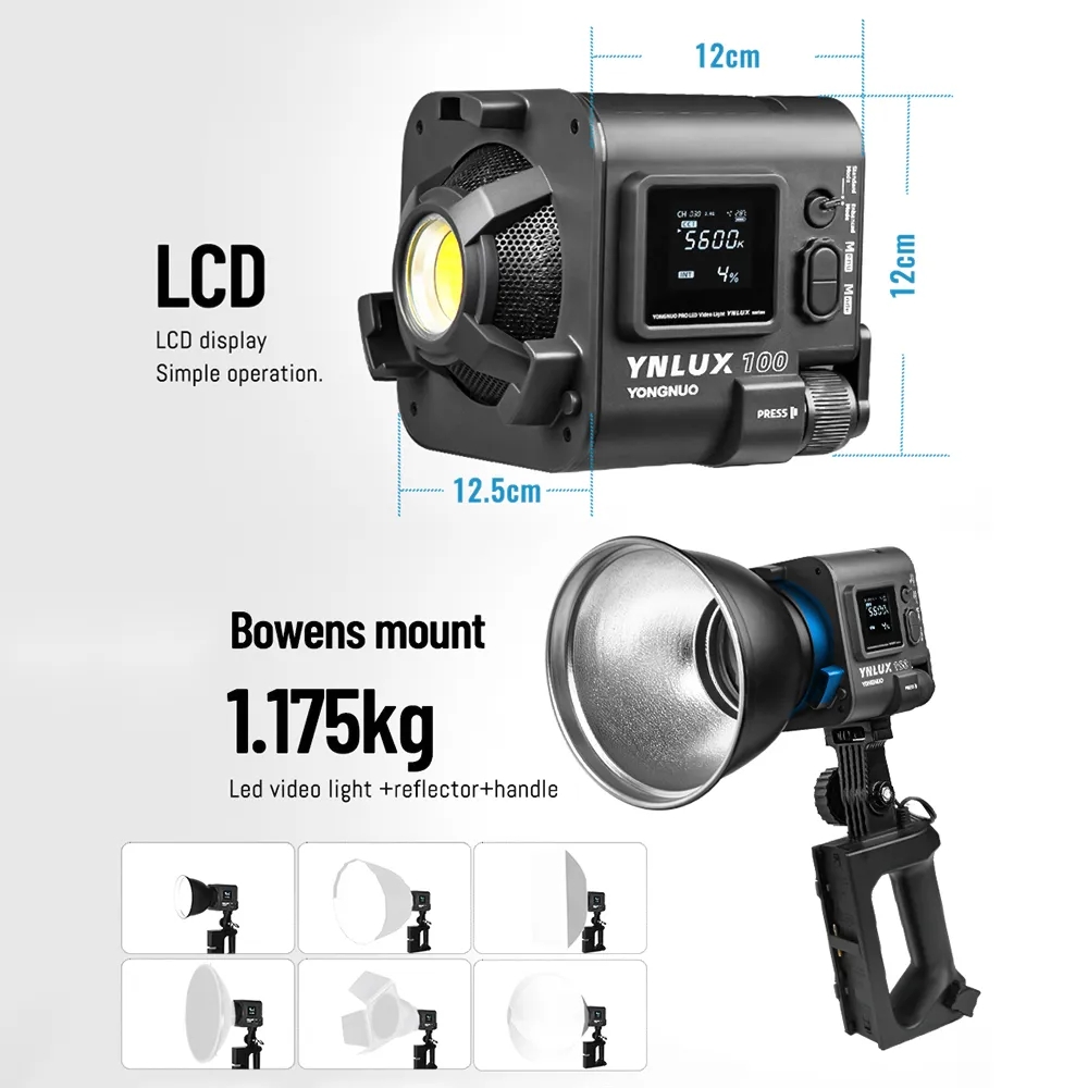 YONGNUO YNLUX100 100W 3200K-56 - Photography Videos のレビューと価格