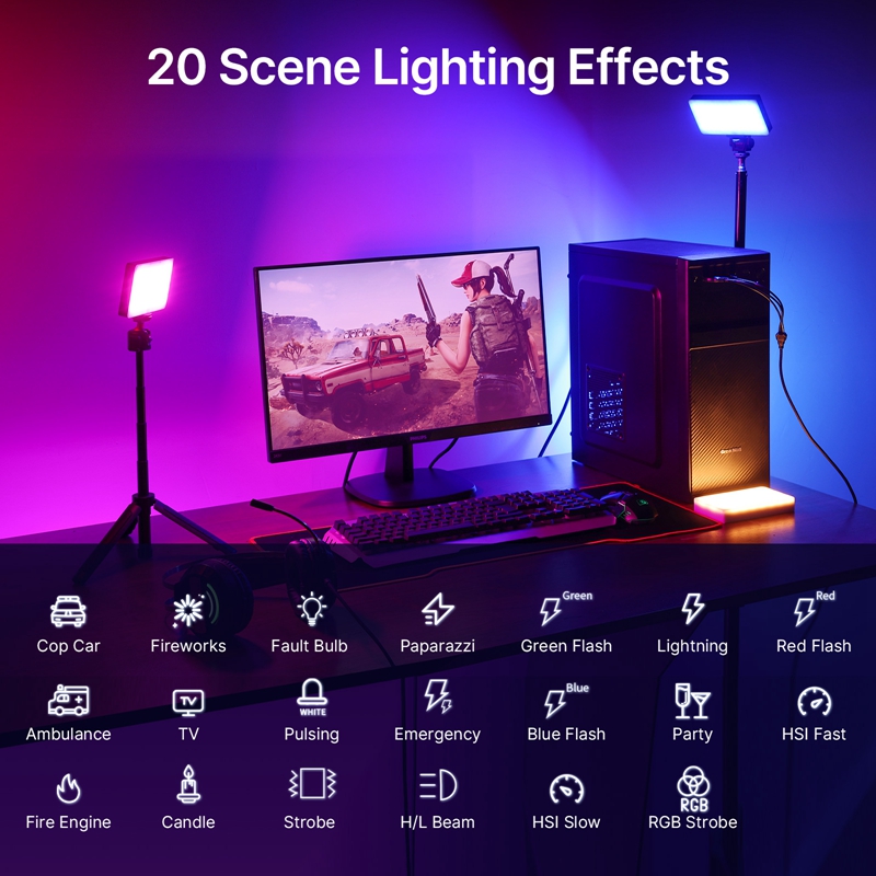 ルanzi-写真およびカメラ用のLEDビデオライトlt002 - Pixel Art Led Panel のレビューと価格