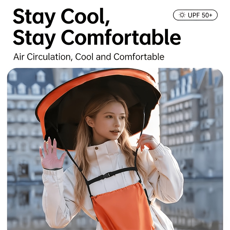 UPF50+ 折りたたみ式ハンズフリーヘッドアンブレラハット - Photography Umbrella のレビューと価格