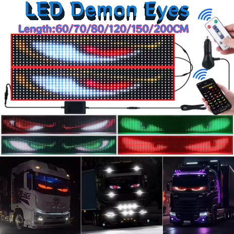 LEDデビルアイアンビエントライト フレキシブルウィンドシー - Pixel Art Led Panel のレビューと価格