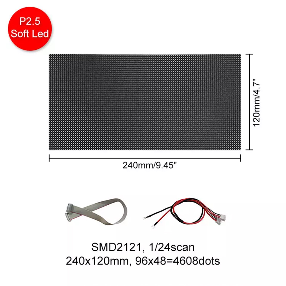 LED 屋内フルカラーフレキシブルモジュール P2.5 24 - Pixel Art Led Panel のレビューと価格