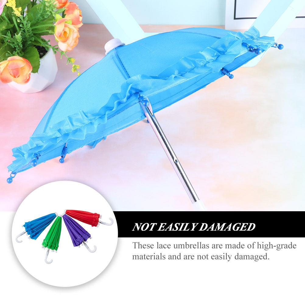 4 個のレース装飾子供用傘ミニ傘装飾ベビー遊び小道具子育てゲ - Photography Umbrella のレビューと価格