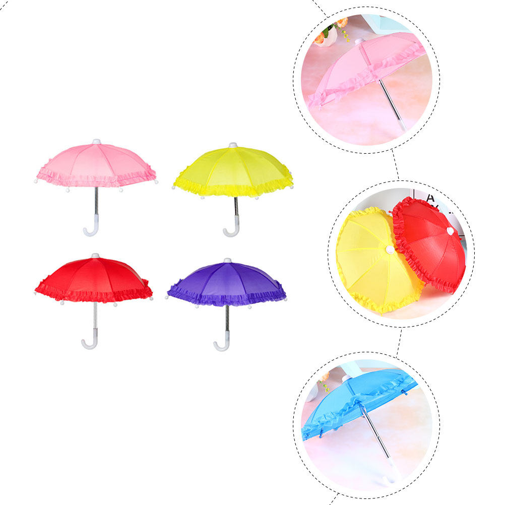 4 個のレース装飾子供用傘ミニ傘装飾ベビー遊び小道具子育てゲ - Photography Umbrella のレビューと価格