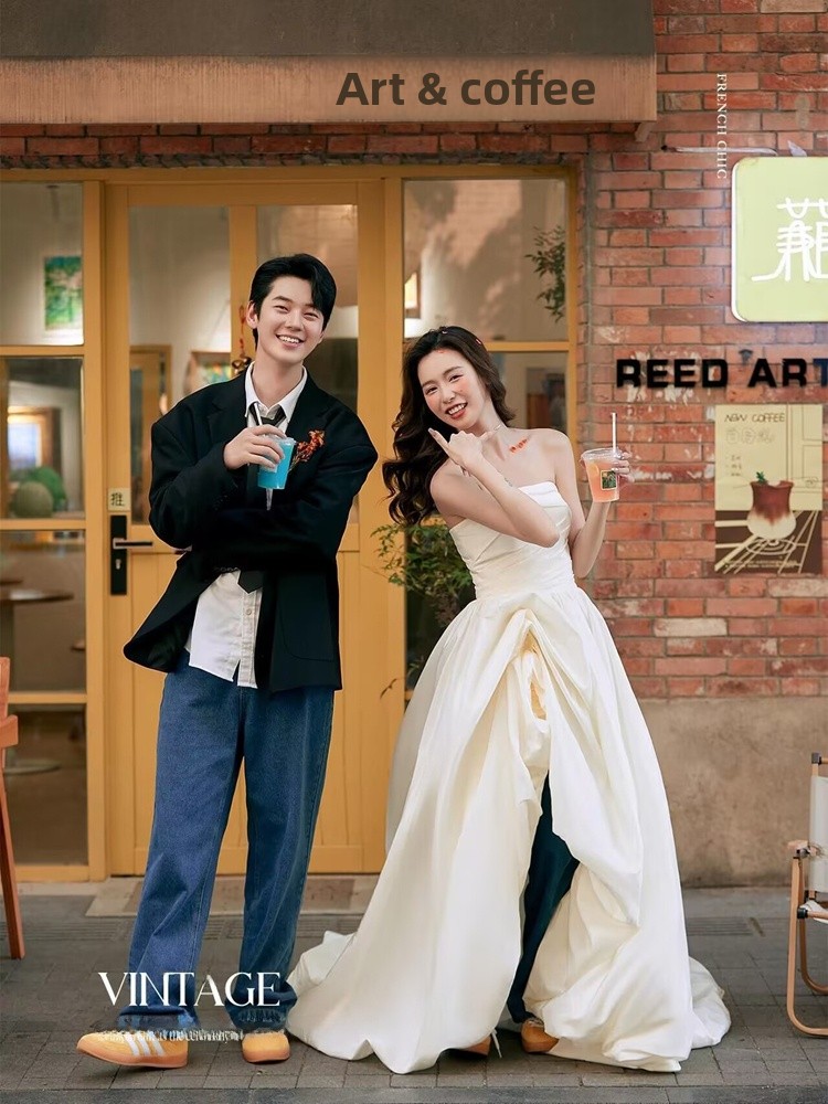 ファッショナブルな韓国スタイルのデニムストリートスナップウェ - Photography Wedding のレビューと価格