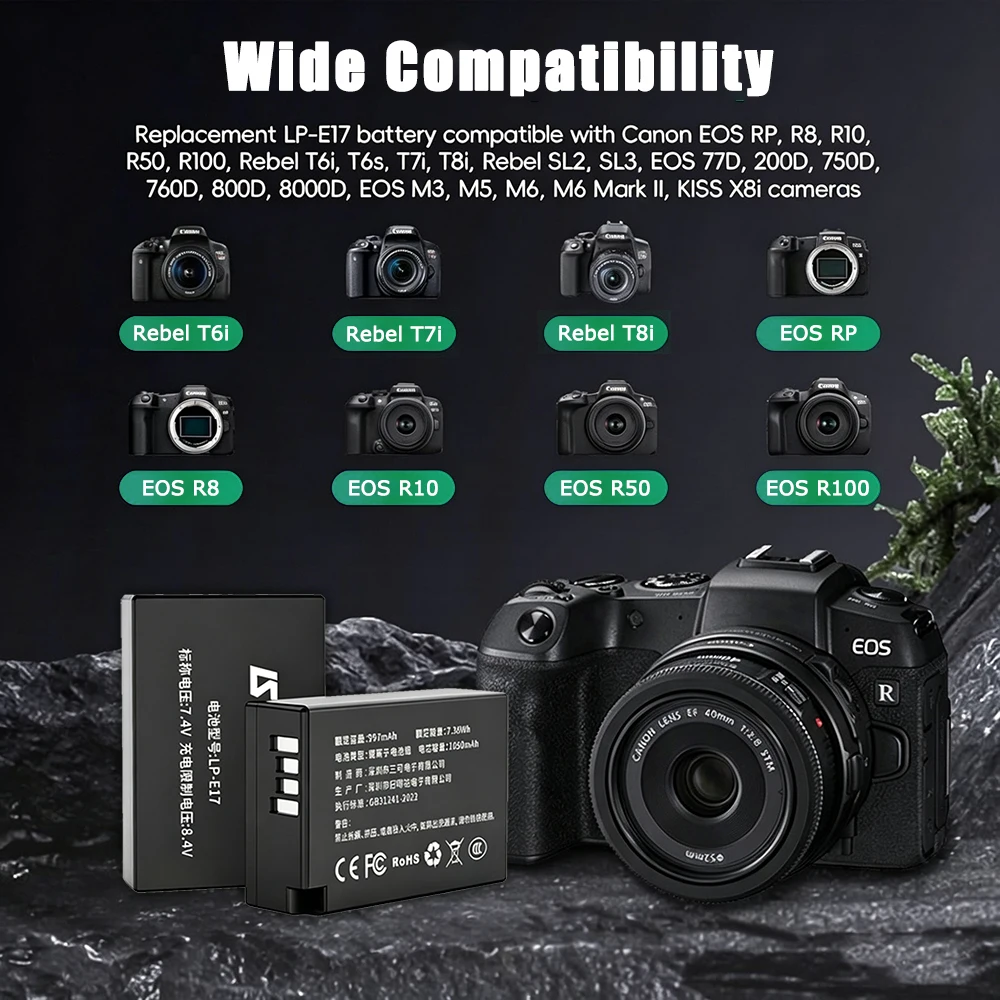 キヤノンカメラ用LP-E17バッテリー EOS 200D M - Canon Camera Eos R50 のレビューと価格