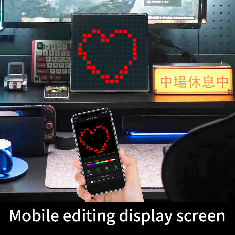 新型64x64 LEDピクセルディスプレイ スマートアプリ制 - Pixel Art Led Panel のレビューと価格